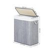 Laundry Hamper – Fabric – Distressed Grey – Foldable with Removable Liner and Handles, 100L