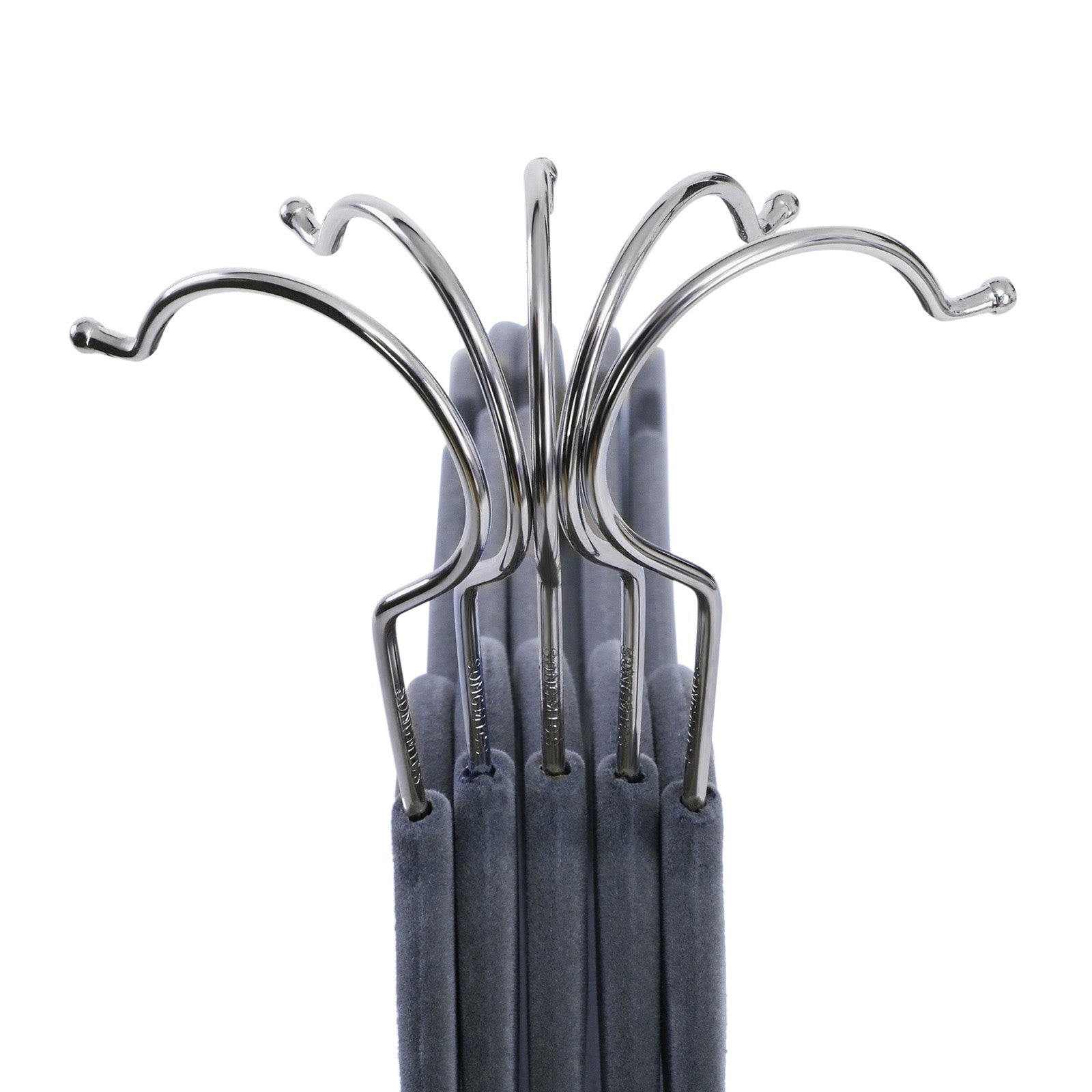 Velvet Hangers – Light Grey – Non-Slip – 360° Swivel Hooks – 100 Pack
