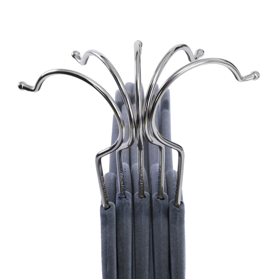 Velvet Hangers – Light Grey – Non-Slip – 360° Swivel Hooks – 100 Pack