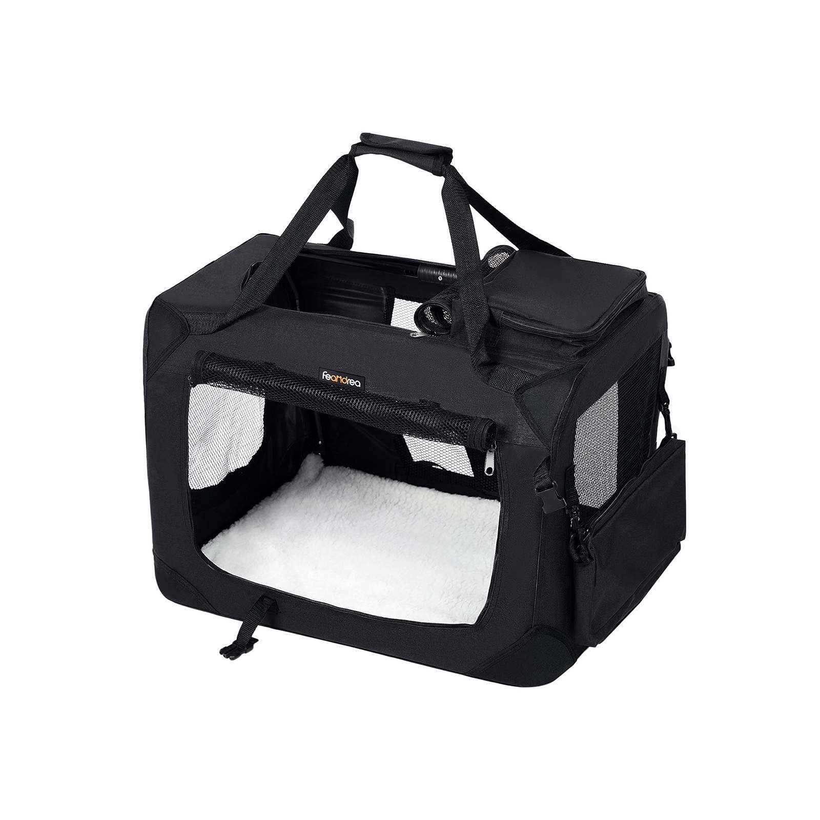 Dog Carrier – Fabric – Black – Lightweight and Folding