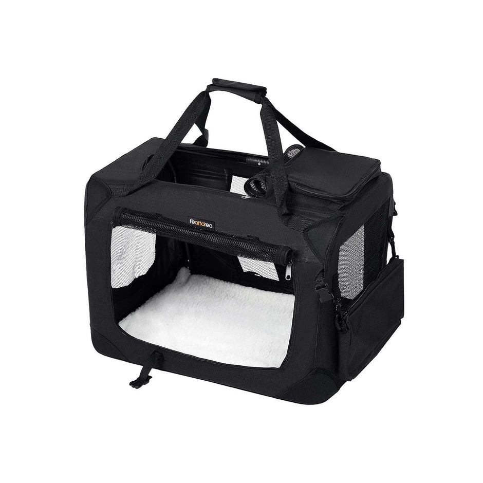 Dog Carrier – Fabric – Black – Lightweight and Folding