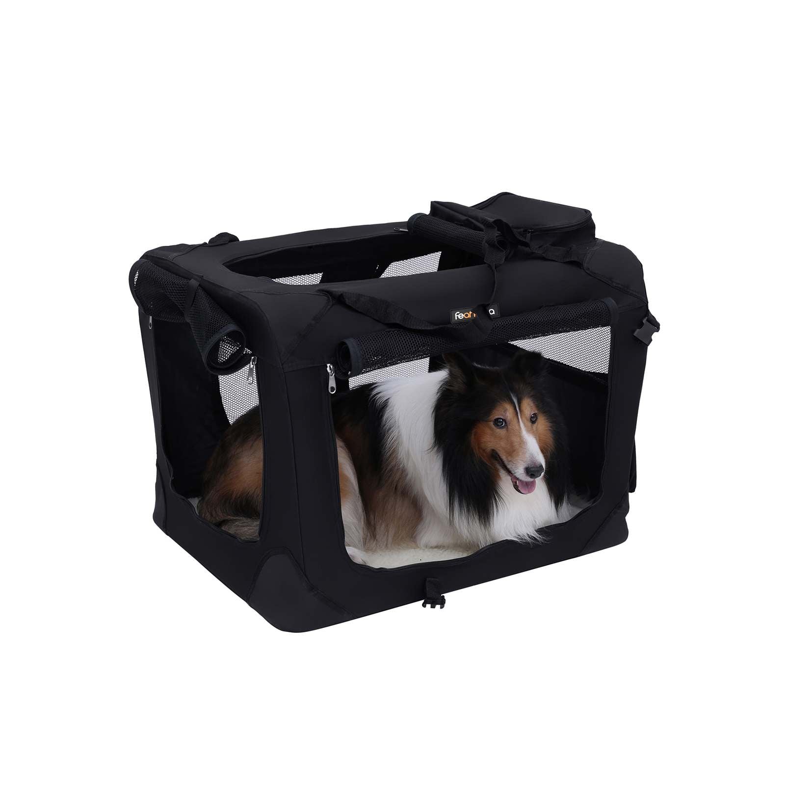 Dog Carrier – Fabric – Black – Lightweight and Folding