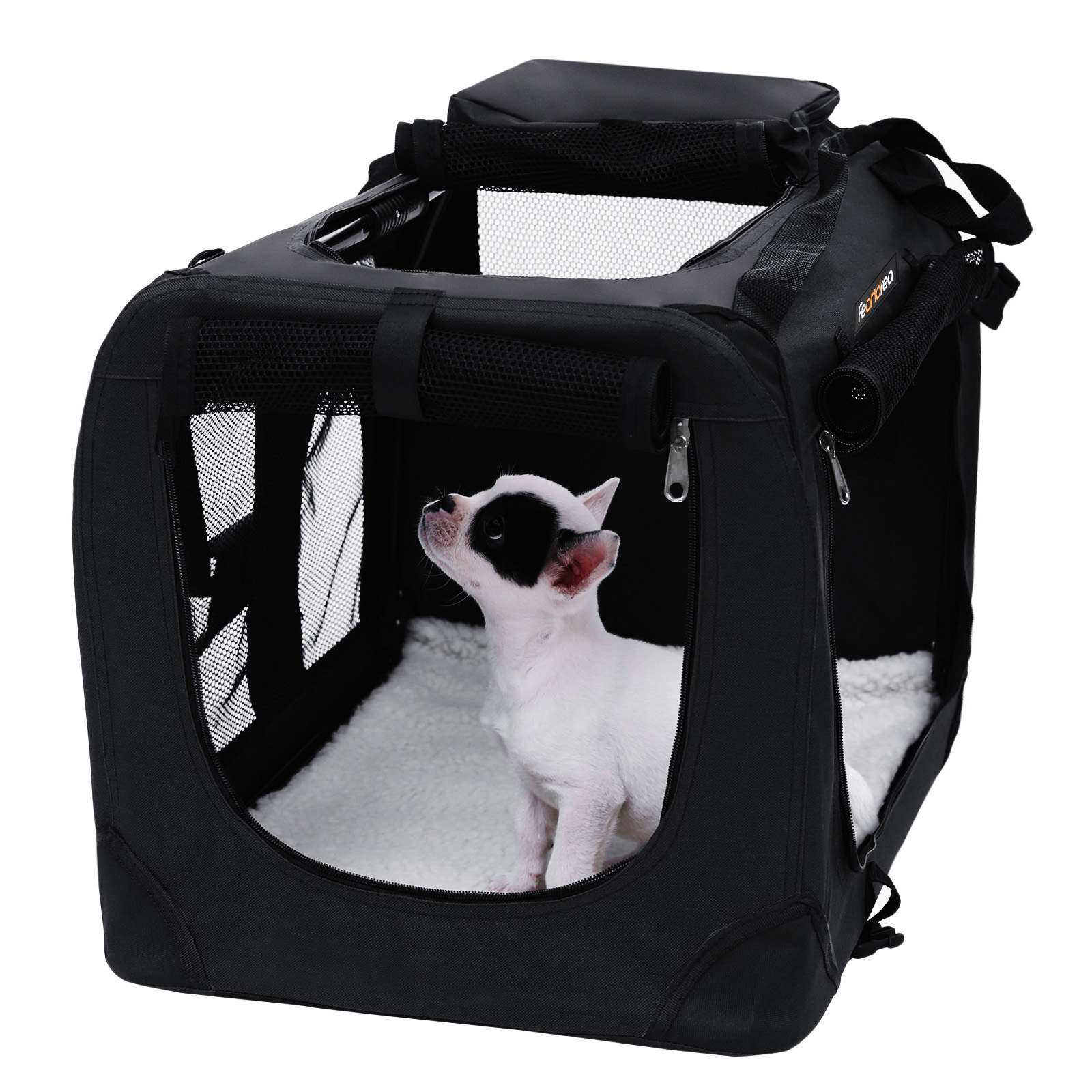 Dog Carrier – Fabric – Black – Lightweight and Folding