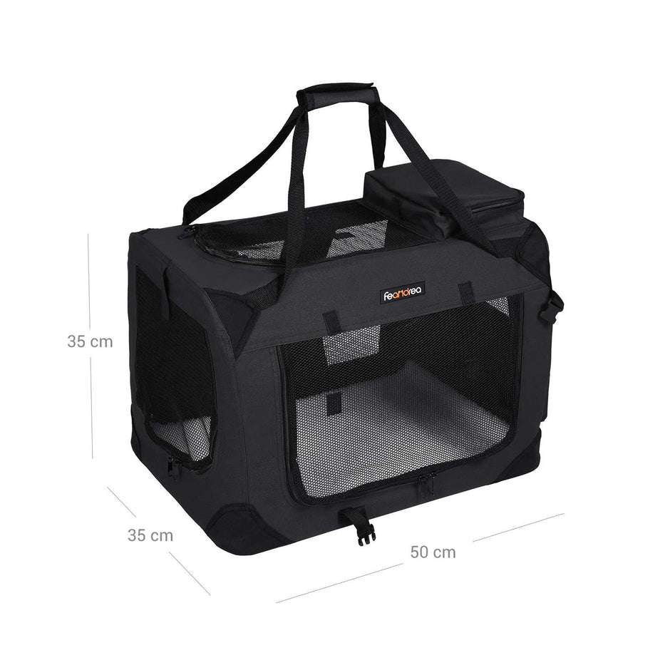 Dog Carrier – Fabric – Black – Lightweight and Folding