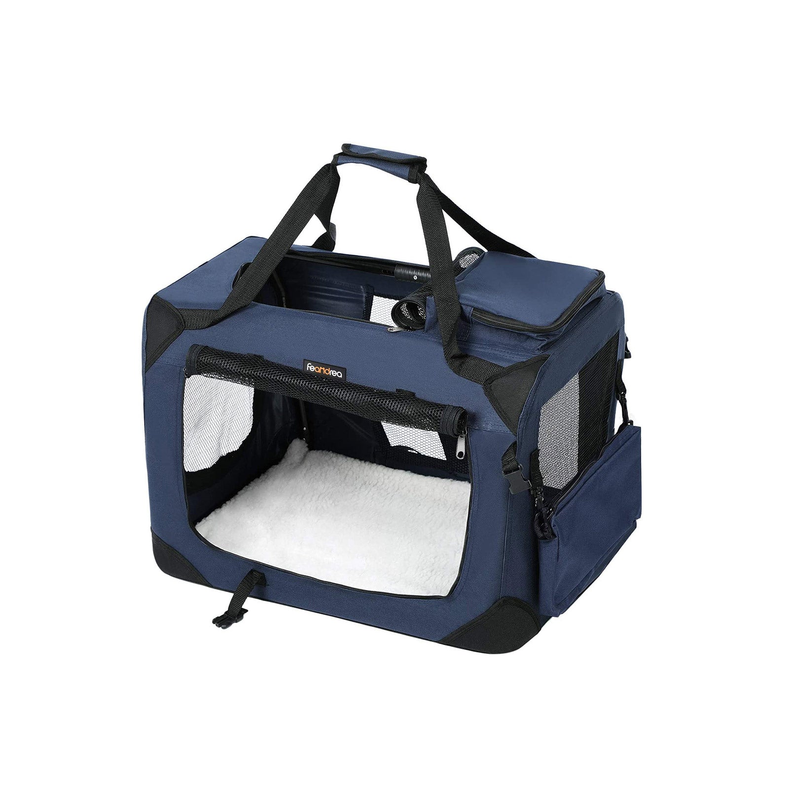 Folding Fabric Pet Carrier – Lightweight – Black – Versatile Travel and Booster Seat