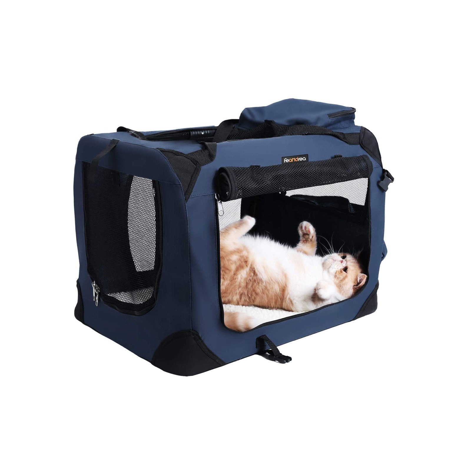 Folding Fabric Pet Carrier – Lightweight – Black – Versatile Travel and Booster Seat