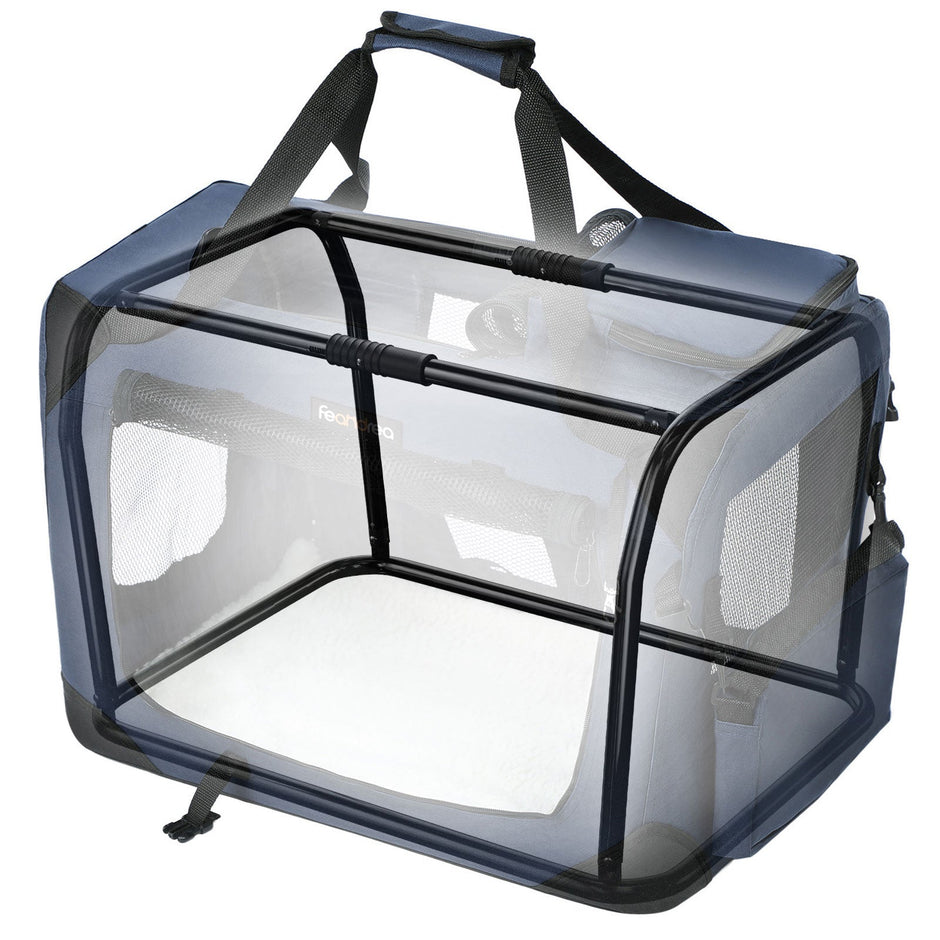 Folding Fabric Pet Carrier – Lightweight – Black – Versatile Travel and Booster Seat