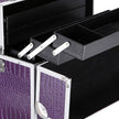 Cosmetic Case – Faux Leather – Croco Pattern – Lockable Makeup Storage