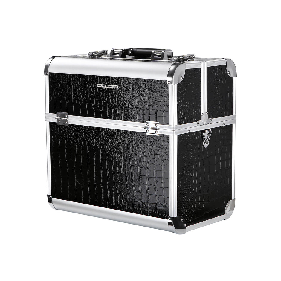 Lockable Vanity Case – Plastic – Black – Professional Makeup Storage