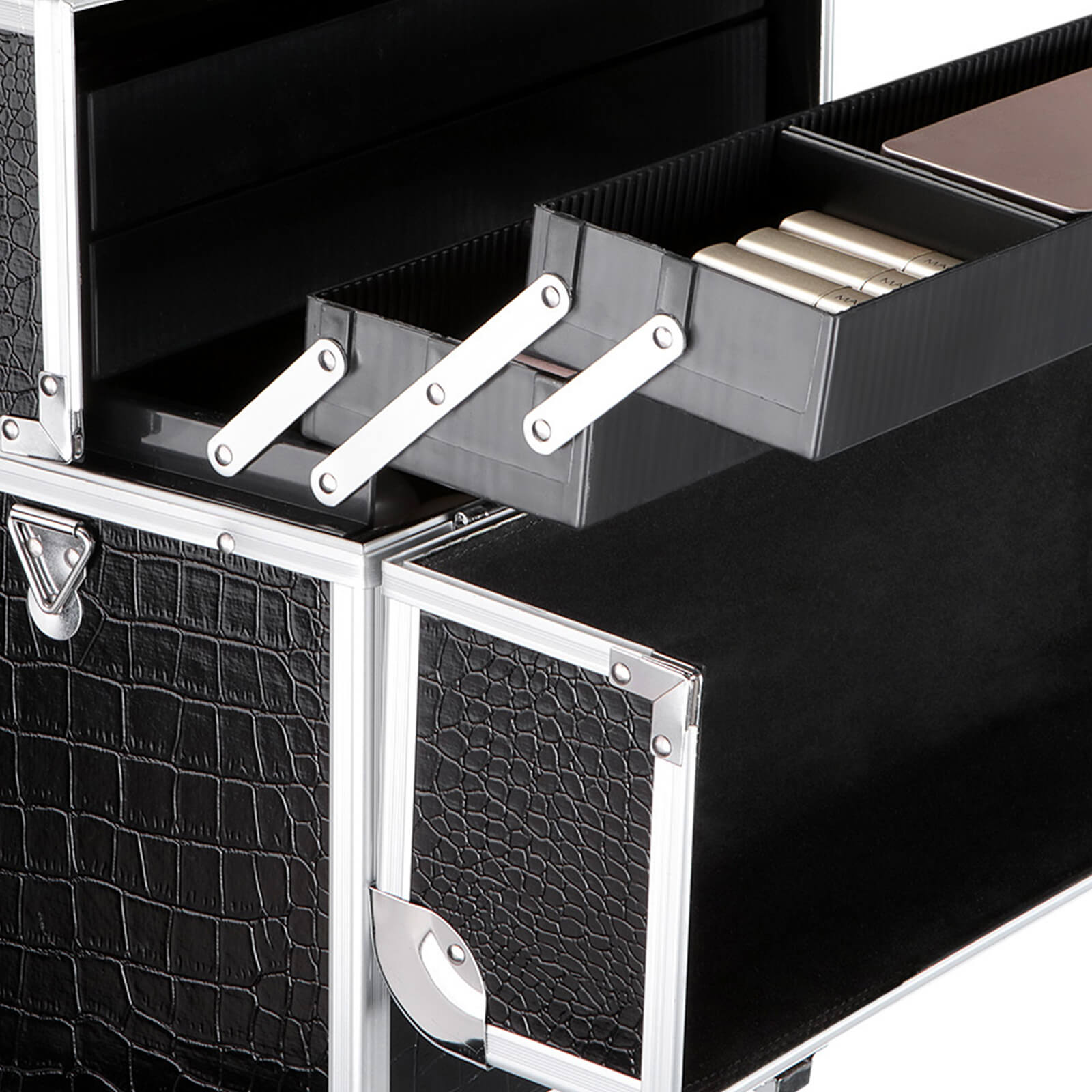 Lockable Vanity Case – Plastic – Black – Professional Makeup Storage