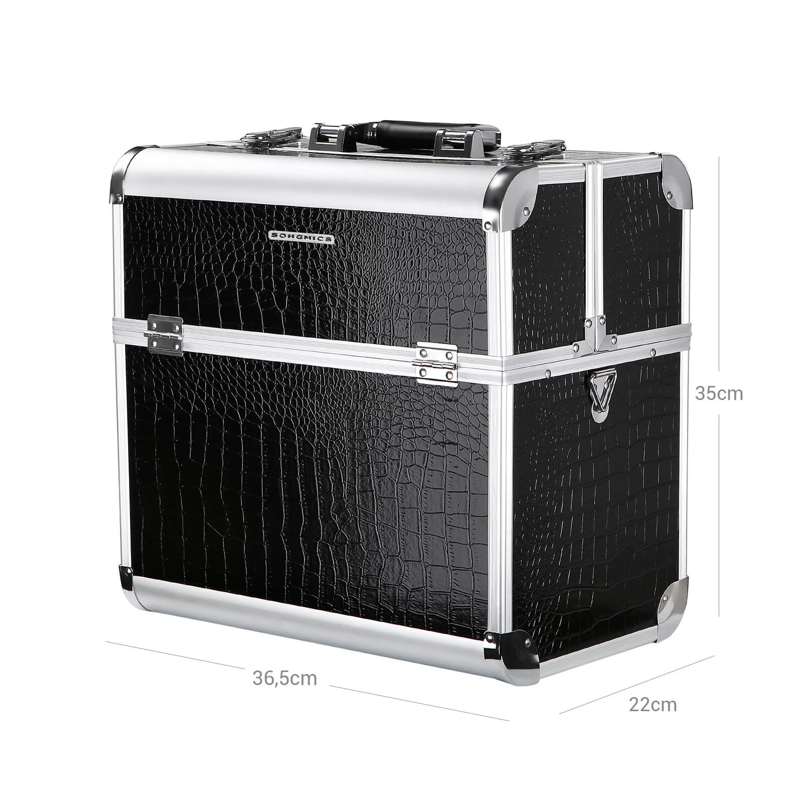 Lockable Vanity Case – Plastic – Black – Professional Makeup Storage