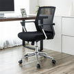 Mesh Office Chair – Fabric – Black – Adjustable Height with Lumbar Support and Tilt Mechanism