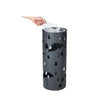 Umbrella Stand – Metal – Matte Anthracite Grey – Round with Water Tray and Hooks