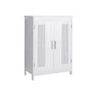 Bathroom Floor Cabinet – Wood – Matte White – 2-Door with Adjustable Shelves