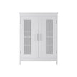 Bathroom Floor Cabinet – Wood – Matte White – 2-Door with Adjustable Shelves