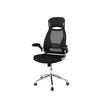 High Back Office Chair – Mesh – Black – Swivel Design with Flip-Up Armrests