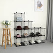 Cubes Storage Organiser – Metal Wire Mesh – Black – Interlocking Design with Large Capacity