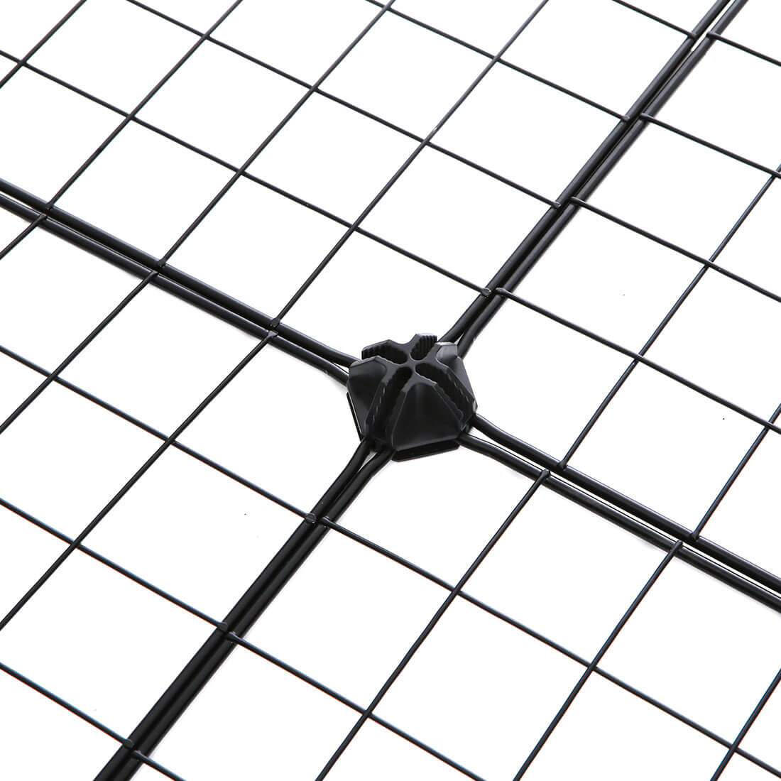 Cubes Storage Organiser – Metal Wire Mesh – Black – Interlocking Design with Large Capacity