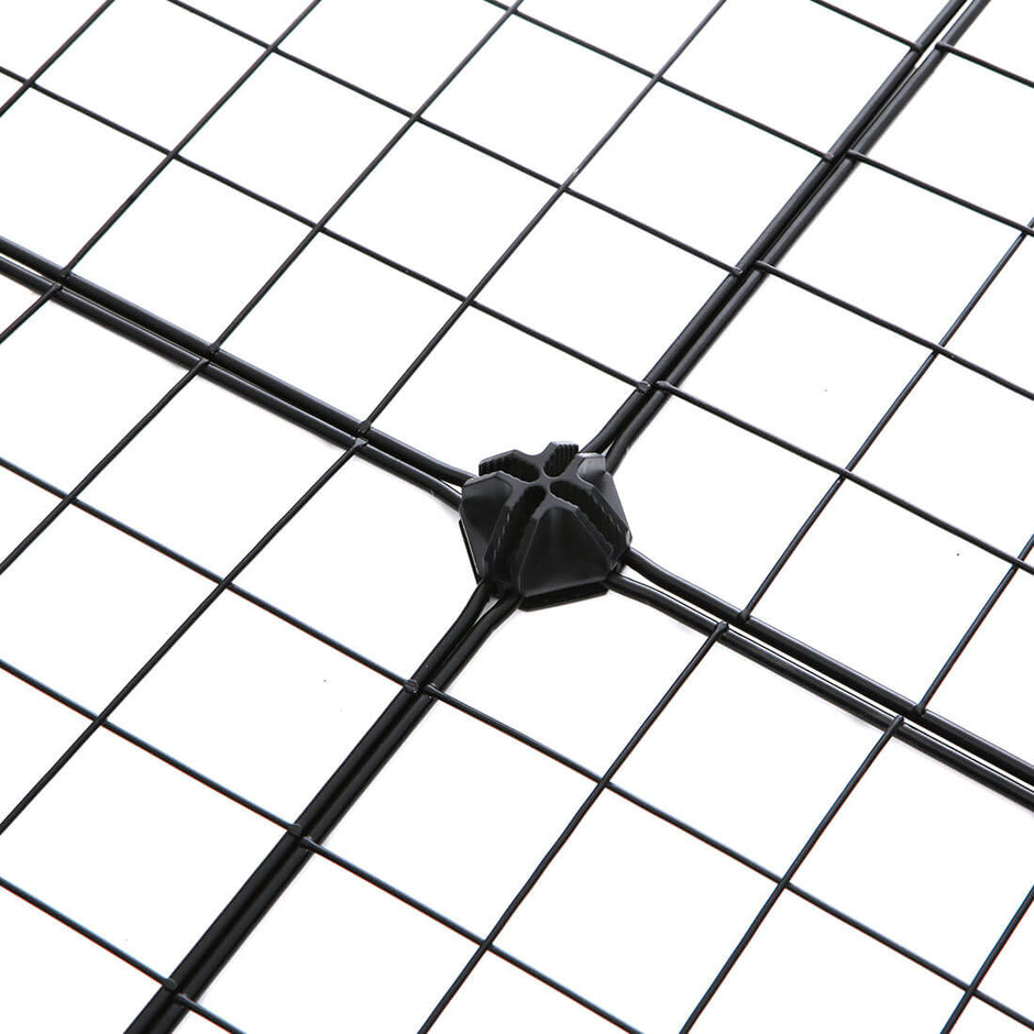 Cubes Storage Organiser – Metal Wire Mesh – Black – Interlocking Design with Large Capacity