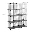 Cubes Storage Organiser – Metal Wire Mesh – Black – Interlocking Design with Large Capacity