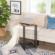 Mesh Shelf Side Table – Metal and Wood – Rustic Brown – Space-Saving Design