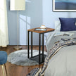 Mesh Shelf Side Table – Metal and Wood – Rustic Brown – Space-Saving Design