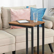 Mesh Shelf Side Table – Metal and Wood – Rustic Brown – Space-Saving Design