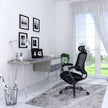 Ergonomic Office Chair – Mesh – Black – Adjustable Seat and Backrest with Headrest and Lumbar Support