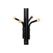 Clothes Stand – Metal – Black – 182 cm Height with Hat and Handbag Hooks