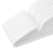 Metal Coat Hanger Set – Metal with PVC Coating – White – Non-Slip with Notches – 20 Pack
