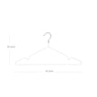 Metal Coat Hanger Set – Metal with PVC Coating – White – Non-Slip with Notches – 20 Pack