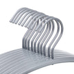 Heavy Duty Metal Coat Hangers – Metal – Grey – 360° Swivel Hook, 10 Pack, 43 cm Wide