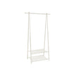Metal Coat Rack – Metal – Black – 2-Tier Entryway Organizer with Shoe and Hat Stand