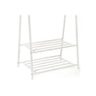 Metal Coat Rack – Metal – Black – 2-Tier Entryway Organizer with Shoe and Hat Stand