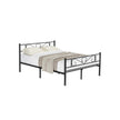 Double Bed Frame – Metal – Black – Fits 140 x 190 cm Mattress, No Box Spring Needed, Simple Assembly