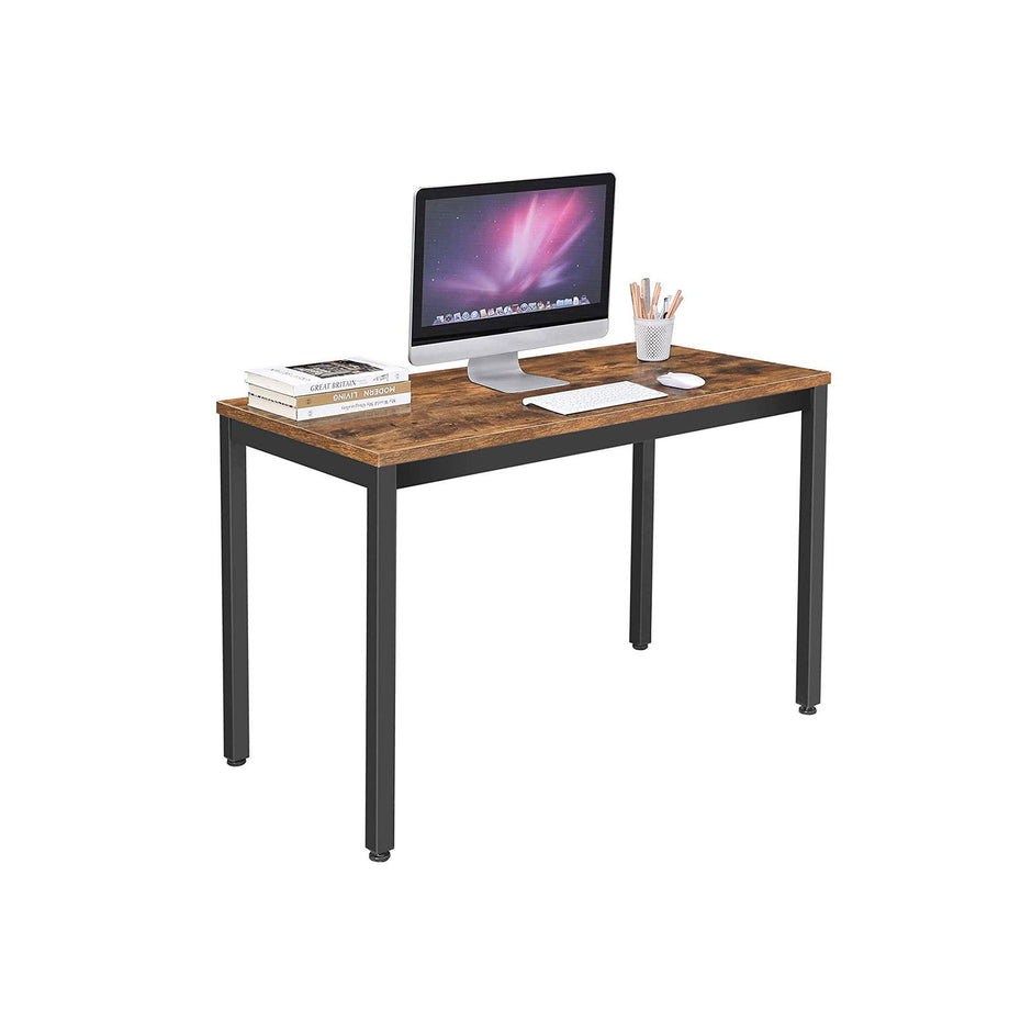Computer Desk – Metal – Black and White – Large Desktop, Easy Assembly