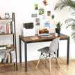Computer Desk – Metal – Black and White – Large Desktop, Easy Assembly