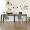 Computer Desk – Metal – Black and White – Large Desktop, Easy Assembly