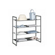 Shoe Rack – Metal Frame & Oxford Fabric – Black – Adjustable & Expandable 4-Tier Design