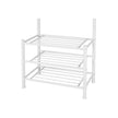Metal Hallway Rack – Metal – Cream – Multifunctional Coat and Shoe Organizer
