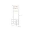 Metal Hallway Rack – Metal – Cream – Multifunctional Coat and Shoe Organizer