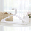 Plastic Clothes Hangers – Plastic – White – Space Saving, Thin Design – 50 Pack