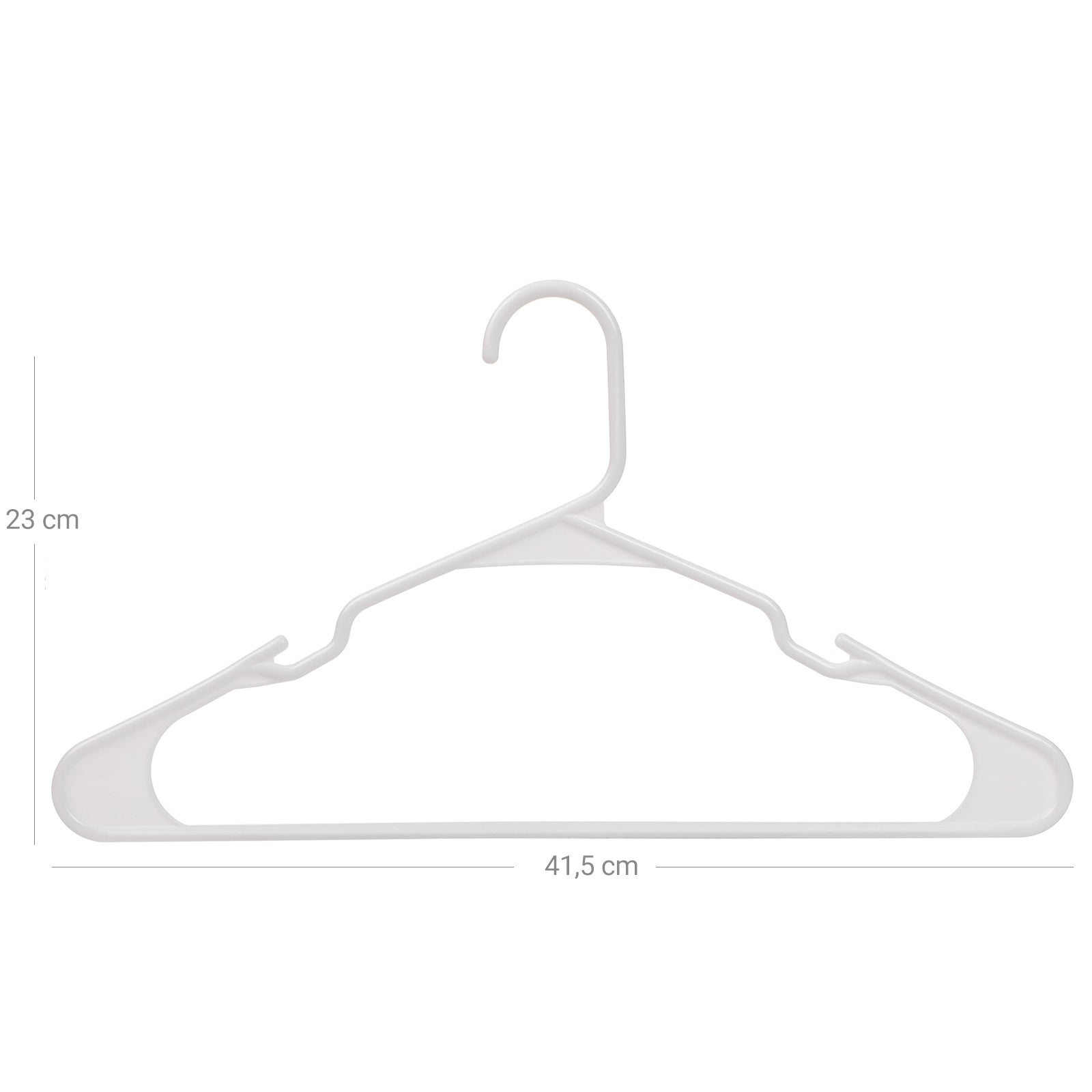 Plastic Clothes Hangers – Plastic – White – Space Saving, Thin Design – 50 Pack
