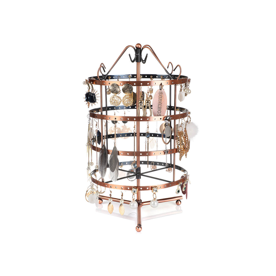 Metal Jewellery Holder – Copper – Earring, Necklace, and Bracelet Stand
