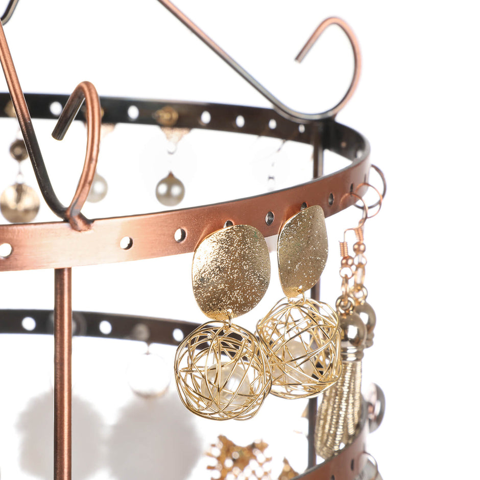 Metal Jewellery Holder – Copper – Earring, Necklace, and Bracelet Stand
