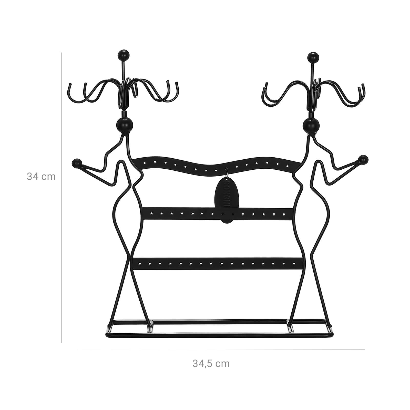Jewellery Organiser – Metal – White – Multi-Level Necklaces Holder