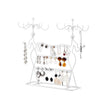 Jewellery Organiser – Metal – White – Multi-Level Necklaces Holder