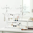 Jewellery Organiser – Metal – White – Multi-Level Necklaces Holder