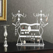 Jewellery Organiser – Metal – White – Multi-Level Necklaces Holder
