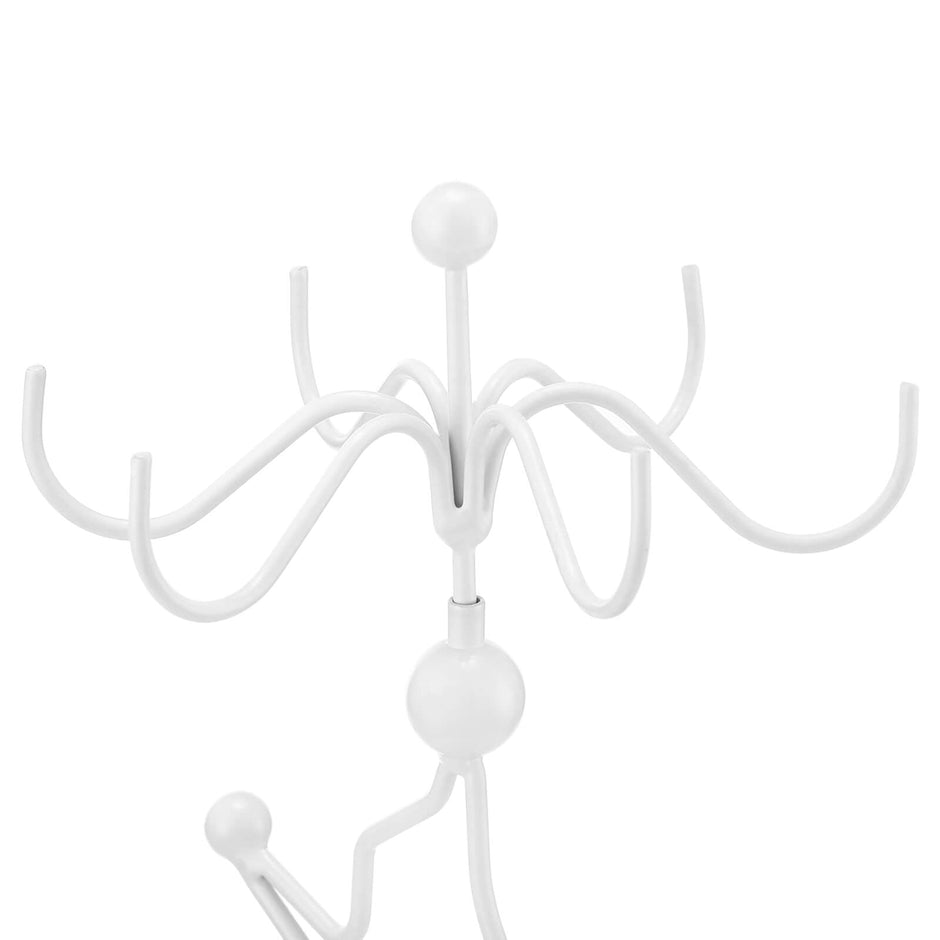 Jewellery Organiser – Metal – White – Multi-Level Necklaces Holder